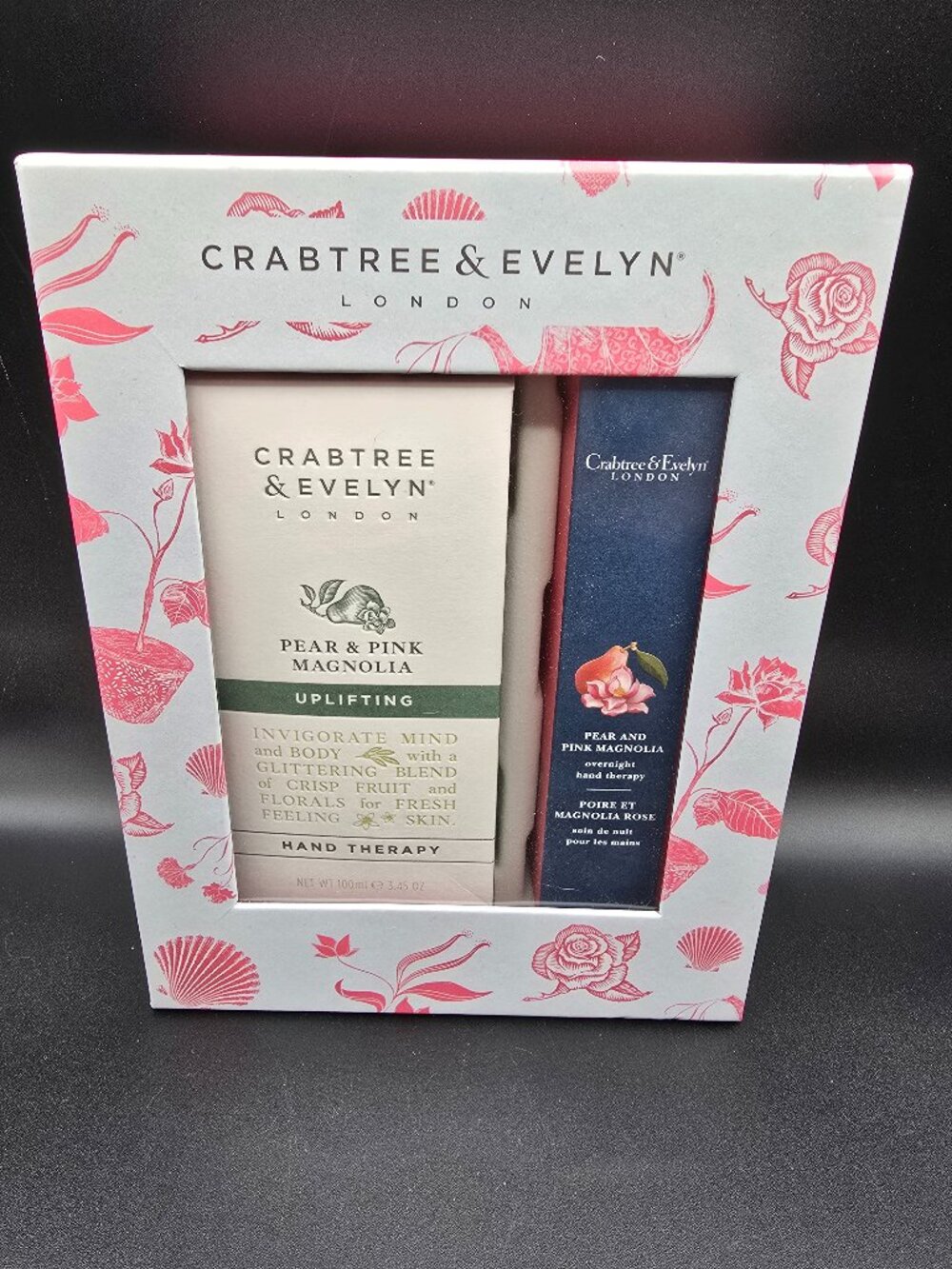 Crabtree & Evelyn Pear & Pink Magnolia Hand Therapy Gift Set NEW